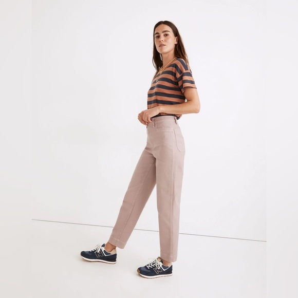 MADEWELL Slim Emmett Tapered Pants in Vintage Petal - Picture 2 of 5